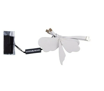 320$ EMPORIO ARMANI Couture Jewels White Leather Butterfly Brooch Woman - Image 1 of 2