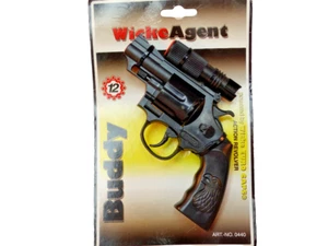 Spielzeug Waffe Wicke Agent 12 Schuss Sheriff Buddy Fasching Karneval Neu - Bild 1 von 6