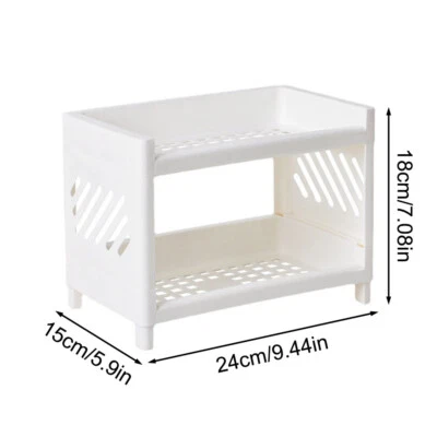 Stackable Double-Layer Desktop Storage Shelf for Office, Bedroom - Image 1 of 4
