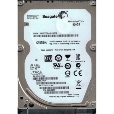 Seagate 320GB ST320LT020 5400RPM SATA 2.5" Internal Laptop HDD Hard Disk Drive - Image 1 of 3