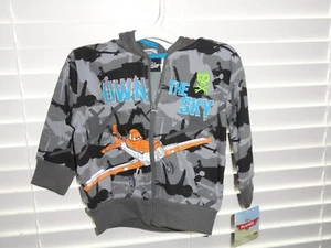 DISNEY PLANES "OWN THE SKY" CAMO HOODIE SIZE 12 MONTHS - Picture 1 of 6