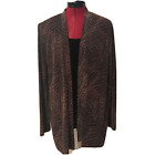 R&M Richards Jacket Women Size 16 Multi-Colored Metallic Long Sleeve 2-Fer
