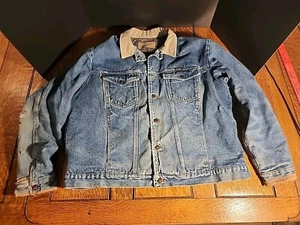 Vintage 80s Wrangler Western Blanket Lined  Denim Jacket Men  - Picture 1 of 11