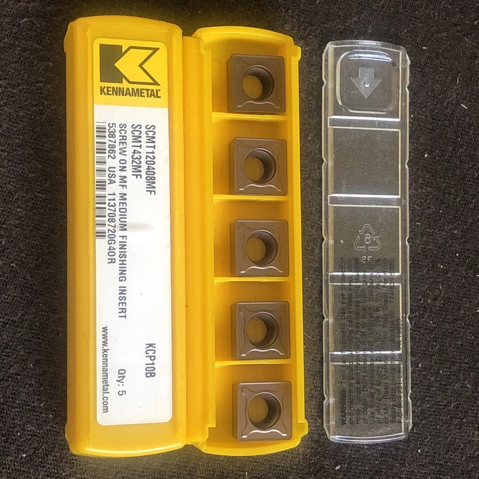 5 Kennametal SCMT 432 MF SCMT120408MF KCP10B Turning Carbide Inserts 5387862