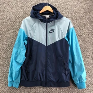 Nike Sportwear Windrunner HD Warm Up Jacket Hooded Blue Boys Teens XL - Picture 1 of 18