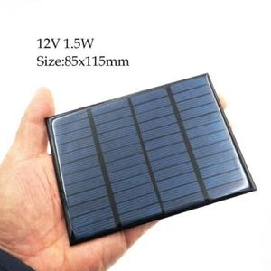 Mini pannello solare cella fotovoltaico 12v da 0 a 125mah 1,5w watt 115x85x2.5mm - Imagen 1 de 5