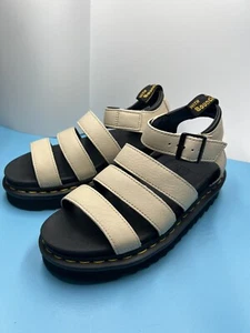 Doc Martens Sandals Shoes Soft Air Wair Leather Tan and Black Strappy Size 7 - Picture 1 of 8