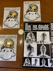 No Doubt Push and Shove Promo Sticker(lot of 4)- 7" x 5" + Free flag sticker - Bild 1 von 4
