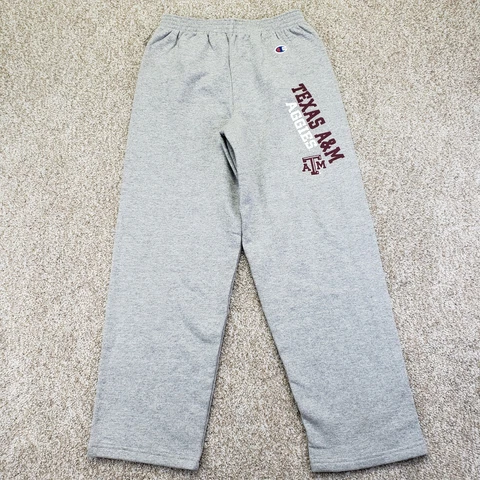 NEW Champion Youth Large 10-12 (23x25) Texas Aggies ATM Fleece Sweatpants Gray Cover