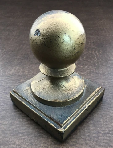 Vintage Cast Iron Finial Hitching Post Fence Ball Topper Cover