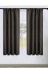 Blackout Curtains Thermal Insulated Rod Pocket Curtains, 117cm x 137cm 25 Brown