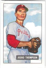 JOCKO THOMPSON PHILADELPHIA PHILLIES 1986 COLLECTORS CARD CO. (1951 SERIES) CARD