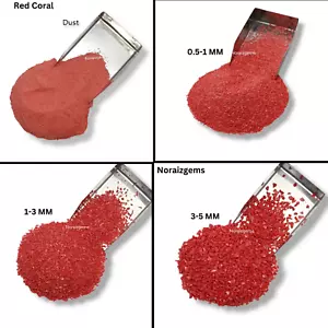 Crushed Red Coral Coarse Gemstone Powder All Size Best For Inlays Work Powder - Picture 1 of 25