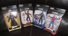x4 Marvel Legends Gambit Captain Marvel Capt. America Spider-Man NIB FREE SHIP!