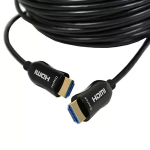 Cable de fibra óptica 4k HDMI 2.0 - HDMI hdr, TV, Nintendo, Xbox one - 40 pies - Negro - Imagen 1 de 5