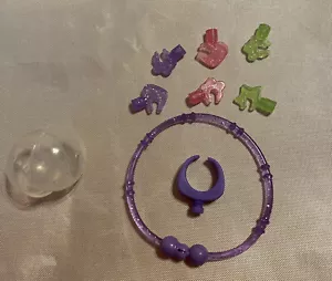 Squinkies lila Armband & Ring 6 Squinkie Links & Bläschen neu aus dem Karton - Bild 1 von 4