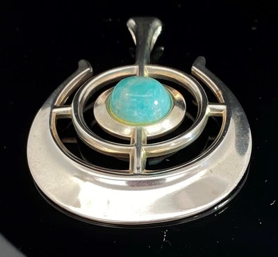 Colgante David Andersen Amazonita Esterlina Barco de la Buena Fortuna P56 Foto 1 de 4