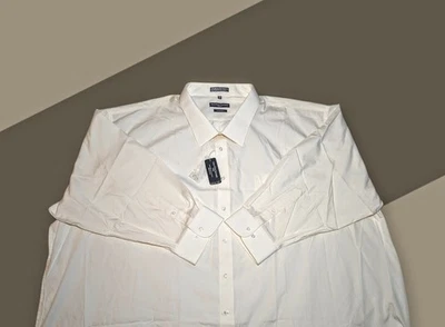 JEAN PAUL GERMAIN Paris 超柔软纽扣象牙白正装衬衫 24 34/35 大号男式 — 第 1/4 张图片