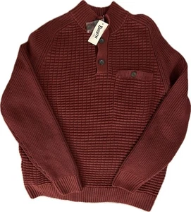 Suéter Duluth Para Hombre Grande Rojo Corpulento Retiro Abotonado Cuello Simulado Suéter Nuevo con Etiquetas - Imagen 1 de 12
