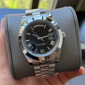 Orologio Uomo Meccanico Automatico Display Settimana Doppio Calendario - Foto 1 di 17
