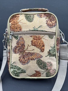 DE COLECCIÓN MARIPOSA TAPIZ MONEDERO BOLSO DE MANO ABUELA SHABBY CHIC CAPRICHOSO BOHO HIPPY MOD - Imagen 1 de 7
