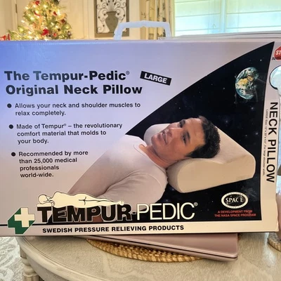 "Almohada para cuello Tempur-Pedic TEMPUR-Ergo, perfil grande en blanco 20""x12,5""x4,75""" Foto 1 de 2