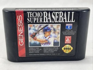 Tecmo Super Baseball Sega Genesis Video Game Tested & Working 1994 - Cart Only - Picture 1 of 4