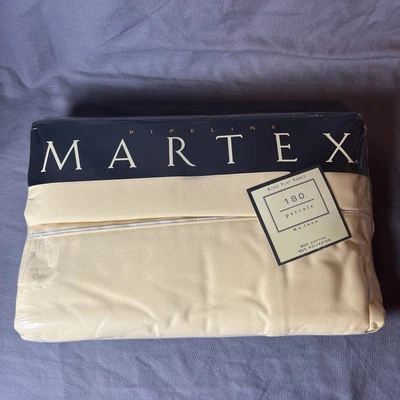 Martex 实心黄油杯特大号床单 - 180 Percale 棉质 - 全新旧货 — 第 1/4 张图片