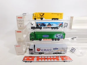 4x Wiking H0 1:87 Sattelzug MB: Victorinox+Post+Danone+Easy NEUW+OVP #DD611-0,5 - Bild 1 von 5