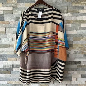 NWT Maria Rinaldi Plus Bastione Silk Top Blouse Size 16 Fr 50 - Bild 1 von 7