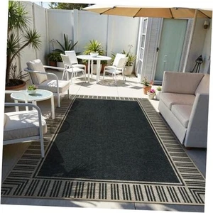  Easy Jute Outdoor Rug 8x10, Large Patio Rug Washable Area Rugs for Living  - Picture 1 of 8