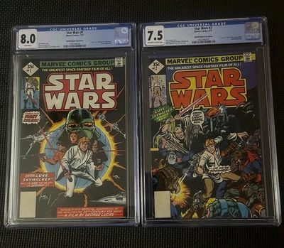 Star Wars Whitman No.1 & No.2 Cgc Graded Bundle , Ships Lightning ⚡️ Fast 💨 - Image 1 of 2