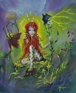 Poison Ivy Batman USA Gotham Surreal art painting blacksun13r - Picture 1 of 1