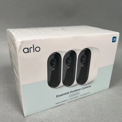 SEALED Arlo Essential 3 Camera Outdoor Wireless 2K Security Camera (2nd Gen) NEW - Image 1 of 4
