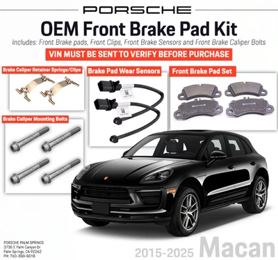 2015-2025  Porsche Macan Front Brake Pad KIT Genuine -VERIFY VIN BEFORE PURCHASE - Image 1 of 2