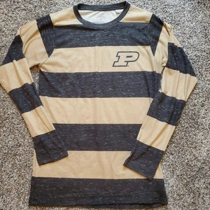 League Purdue Langarmshirt schwarz & gold gestreift, Damen Medium doppelseitig - Bild 1 von 11