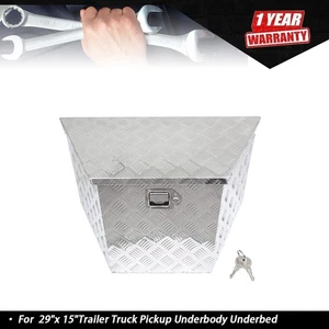 Caja de herramientas de almacenamiento de lengüeta debajo de la carrocería camioneta remolque 29"x 15" - Imagen 1 de 5