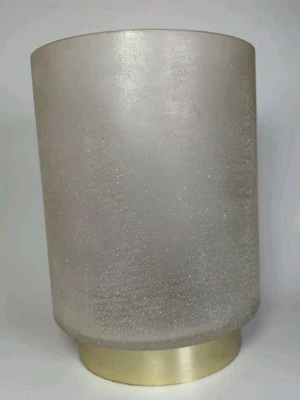 Candelabro grande Pier One rubor rosa texturizado satinado base dorada usado en excelente estado  Foto 1 de 4