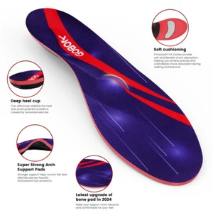 240+ Lbs Heavy Duty Support Plantar Fasciitis Insoles Arch Support Inserts Work - Picture 1 of 10