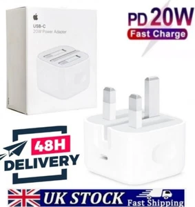 Adattatore di Alimentazione Originale 20W USB-C PD Spina CARICATORE VELOCE per Apple iPhone 8 a 14 - Foto 1 di 10