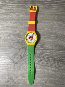 M&M MARS 50th Red Green Yellow Anniversary Watch 35mm Quartz 1990 Needs Battery - Picture 1 of 2