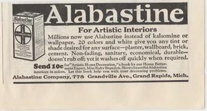 1927 Alabastine Wall Coating Vintage Print Ad 1920s Replaces Kalsomine Wallpaper - Picture 1 of 1