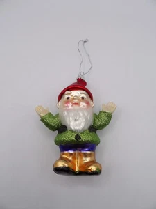 Christmas Ornament Handblown Glass Gnome - Picture 1 of 7
