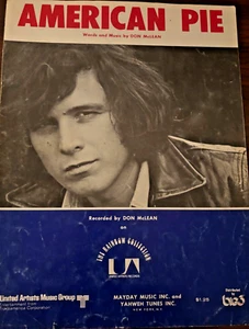 American Pie Words and MUsic by Don McLean - Picture 1 of 1