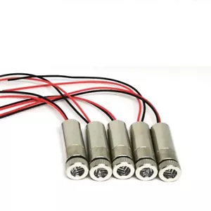5pcs Modulo diodo laser focalizzabile 650nm 10mw Red Dot/Line/Cross DC3-5V - Foto 1 di 7