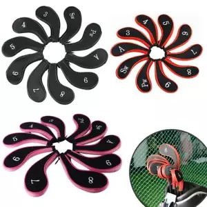 Venta Juego de 10 cubiertas protectoras de cabeza de hierro para golf con cremallera para club putter - Imagen 1 de 10