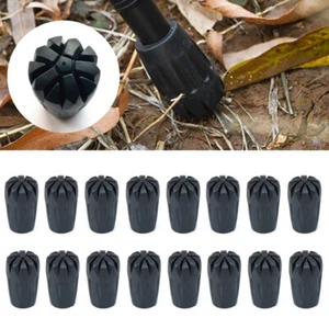 8-16x Reinforced Rubber Tip End Cap Trekking Pole Walking Hiking Stick Feet - Picture 1 of 6