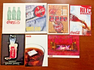 COCA COLA LOT 7 RARE POSTCARDS ANDY WARHOLD WOOSH BRIAN JAMES - Picture 1 of 2