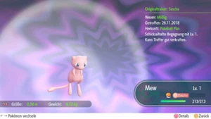 Originales Legendäres Pokéball Plus Mew Level 1 Pokémon Let‘s Go Pikachu/Evoli - Bild 1 von 2