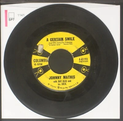 Johnny Mathis - Let It Rain - 7" single 45rpm record - Image 1 of 2